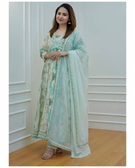 Akshar Size Set Printed Anarkali Suits Catalog
